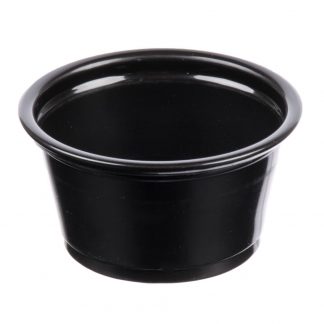 .75oz Black Disposable Food Dish Black Plastic